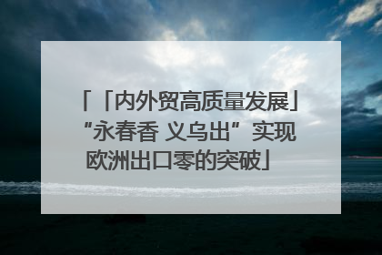 「内外贸高质量发展」“永春香 义乌出”实现欧洲出口零的突破