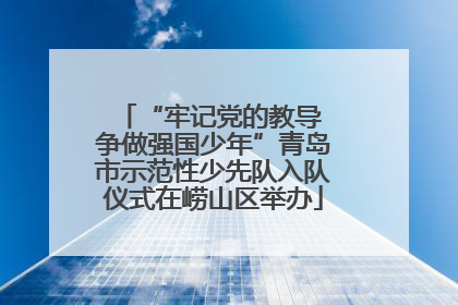 “牢记党的教导 争做强国少年”青岛市示范性少先队入队仪式在崂山区举办