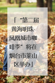 “第二届黄海明珠·凤凰城市咖啡季”将在烟台市莱山区举办