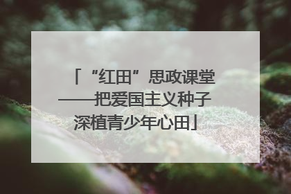 “红田”思政课堂——把爱国主义种子深植青少年心田