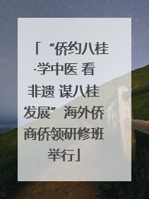 “侨约八桂·学中医 看非遗 谋八桂发展”海外侨商侨领研修班举行