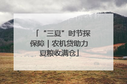 “三夏”时节探保障｜农机贷助力夏粮收满仓