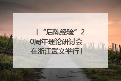 “后陈经验”20周年理论研讨会在浙江武义举行