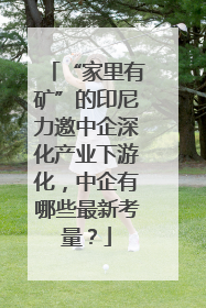 “家里有矿”的印尼力邀中企深化产业下游化，中企有哪些最新考量？