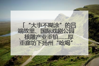 “大事不糊涂”的吕端故里、国际戏剧公园、核雕产业重镇……厚重廊坊下扬州“吆喝”优质文旅资源