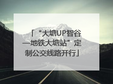 “大塘UP智谷—地铁大塘站”定制公交线路开行