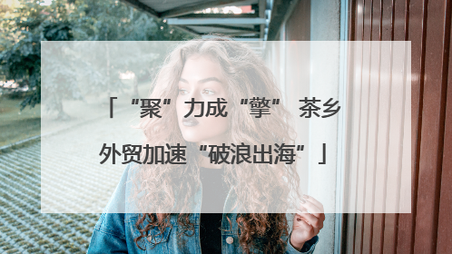 “聚”力成“擎” 茶乡外贸加速“破浪出海”