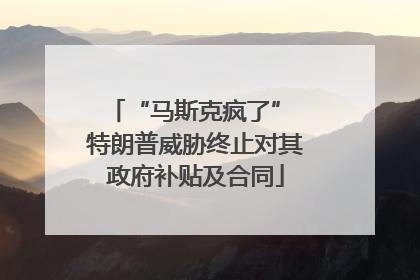 “马斯克疯了” 特朗普威胁终止对其政府补贴及合同
