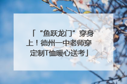 “鱼跃龙门”穿身上！德州一中老师穿定制T恤暖心送考