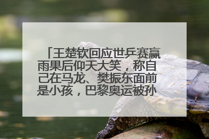 王楚钦回应世乒赛赢雨果后仰天大笑，称自己在马龙、樊振东面前是小孩，巴黎奥运被孙颖莎带着打
