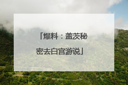 爆料：盖茨秘密去白宫游说