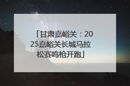 甘肃嘉峪关：2025嘉峪关长城马拉松赛鸣枪开跑