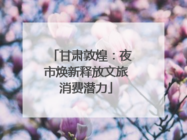 甘肃敦煌：夜市焕新释放文旅消费潜力