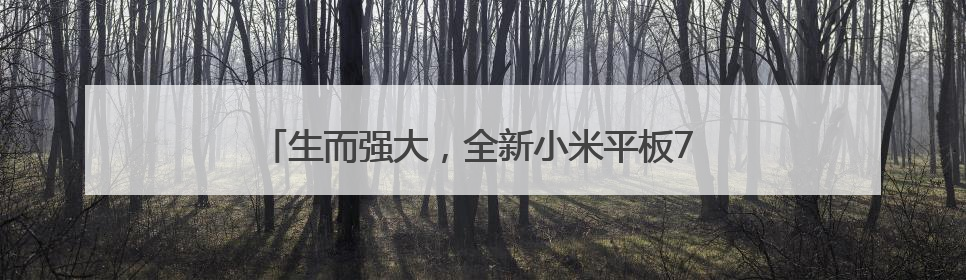 生而强大，全新小米平板7 Ultra售价5699元起