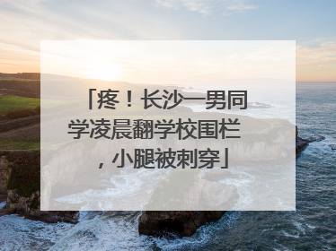 疼！长沙一男同学凌晨翻学校围栏，小腿被刺穿