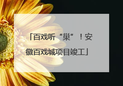 百戏听“巢”！安徽百戏城项目竣工