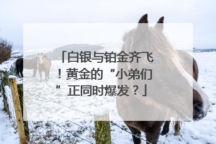 白银与铂金齐飞！黄金的“小弟们”正同时爆发？