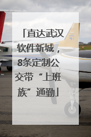直达武汉软件新城，8条定制公交带“上班族”通勤