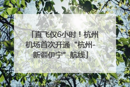 直飞仅6小时！杭州机场首次开通“杭州-新疆伊宁”航线