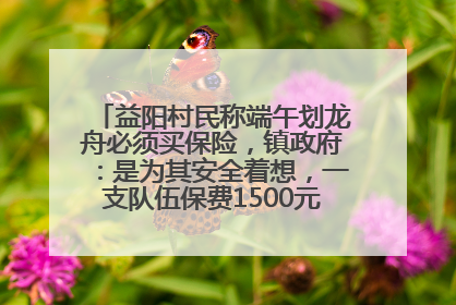 益阳村民称端午划龙舟必须买保险，镇政府：是为其安全着想，一支队伍保费1500元到2500元