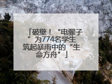 破壁！“电骡子”为774名学生筑起暴雨中的“生命方舟”
