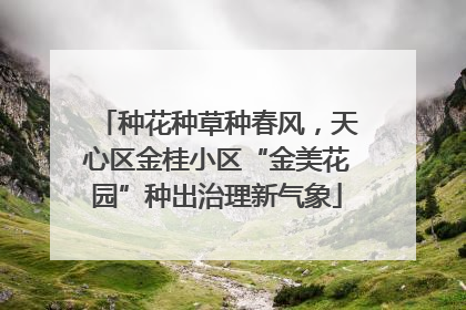 种花种草种春风，天心区金桂小区“金美花园”种出治理新气象