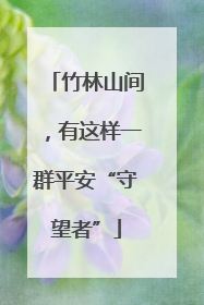 竹林山间，有这样一群平安“守望者”