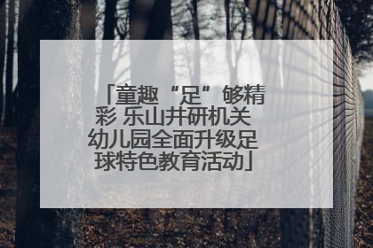 童趣“足”够精彩 乐山井研机关幼儿园全面升级足球特色教育活动