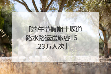 端午节假期十堰道路水路运送旅客15.23万人次
