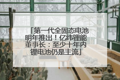 第一代全固态电池明年推出！亿纬锂能董事长：至少十年内锂电池仍是主流