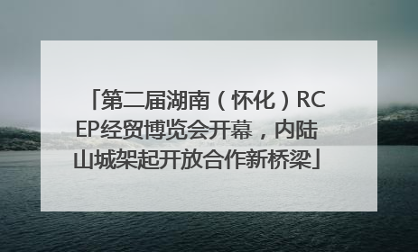 第二届湖南（怀化）RCEP经贸博览会开幕，内陆山城架起开放合作新桥梁