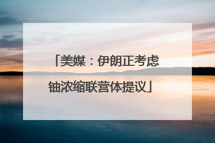 美媒：伊朗正考虑铀浓缩联营体提议
