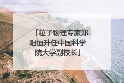 粒子物理专家郑阳恒升任中国科学院大学副校长