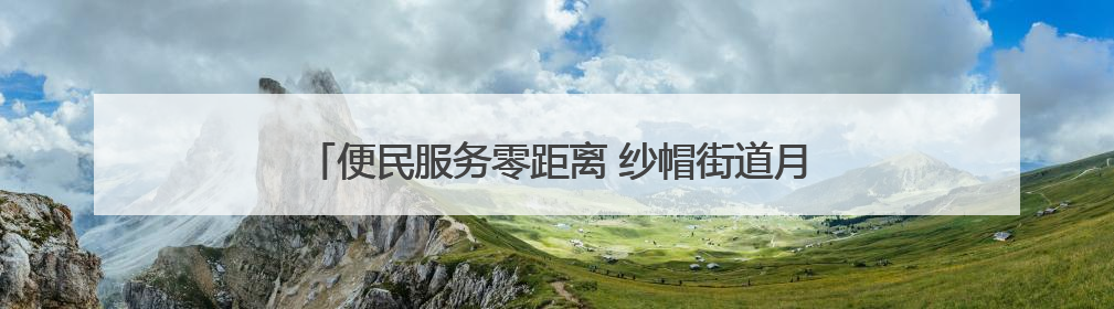 便民服务零距离 纱帽街道月亮湾社区开展便民服务日活动