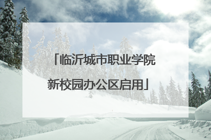 临沂城市职业学院新校园办公区启用