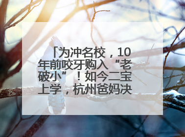 为冲名校，10年前咬牙购入“老破小”！如今二宝上学，杭州爸妈决定卖房……