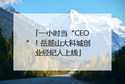 一小时当“CEO”！岳麓山大科城创业经纪人上线