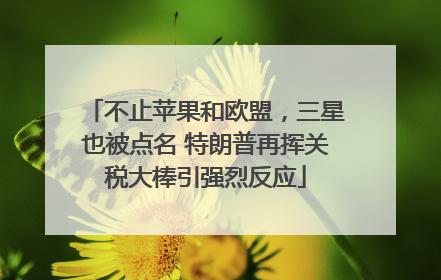 不止苹果和欧盟，三星也被点名 特朗普再挥关税大棒引强烈反应