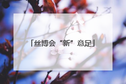 丝博会“新”意足