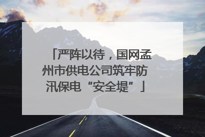 严阵以待，国网孟州市供电公司筑牢防汛保电“安全堤”