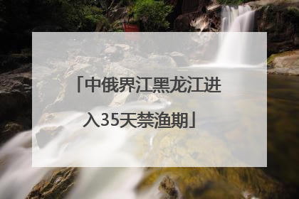 中俄界江黑龙江进入35天禁渔期