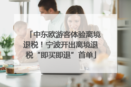 中东欧游客体验离境退税！宁波开出离境退税“即买即退”首单