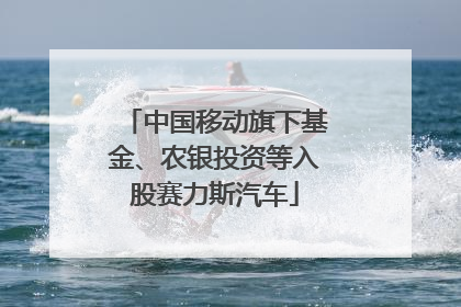 中国移动旗下基金、农银投资等入股赛力斯汽车