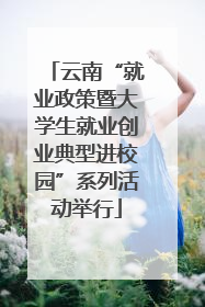 云南“就业政策暨大学生就业创业典型进校园”系列活动举行