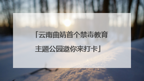 云南曲靖首个禁毒教育主题公园邀你来打卡