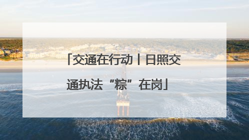 交通在行动丨日照交通执法“粽”在岗