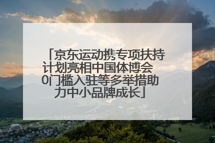 京东运动携专项扶持计划亮相中国体博会 0门槛入驻等多举措助力中小品牌成长