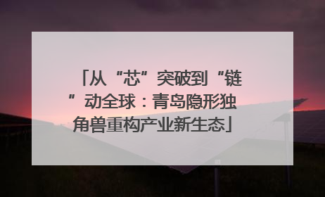 从“芯”突破到“链”动全球：青岛隐形独角兽重构产业新生态