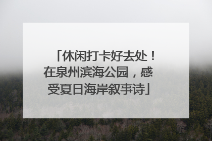 休闲打卡好去处！在泉州滨海公园，感受夏日海岸叙事诗