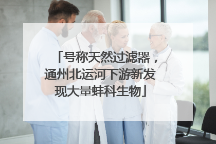 号称天然过滤器，通州北运河下游新发现大量蚌科生物